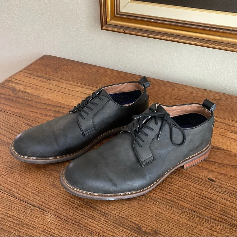 Steve Madden Jessel Oxfords Shoes leather Men Black Dress shoes lace up Sz 8